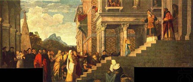TIZIANO Vecellio Presentation of the Virgin at the Temple china oil painting image